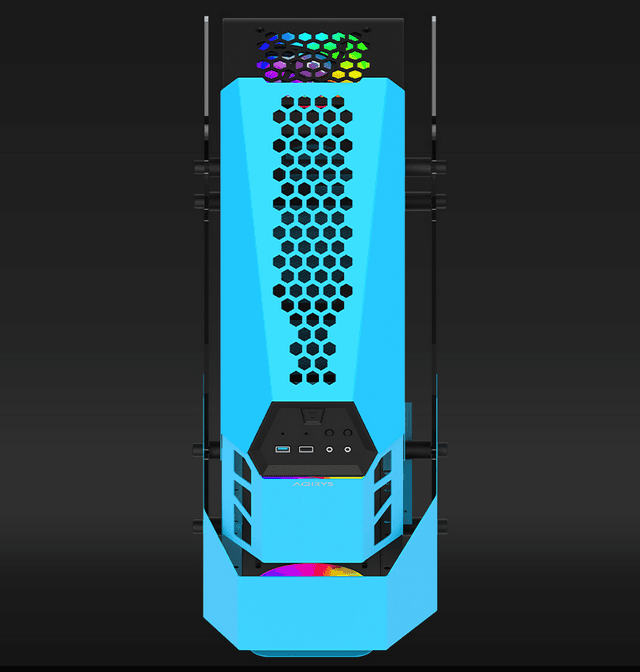 Carcasa Aqirys Procyon, RGB, Mid Tower, Blue - 4