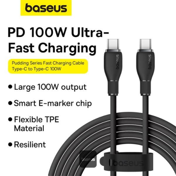 Cablu alimentare si date Baseus Pudding, interfata USB-C la USB-C, - 2