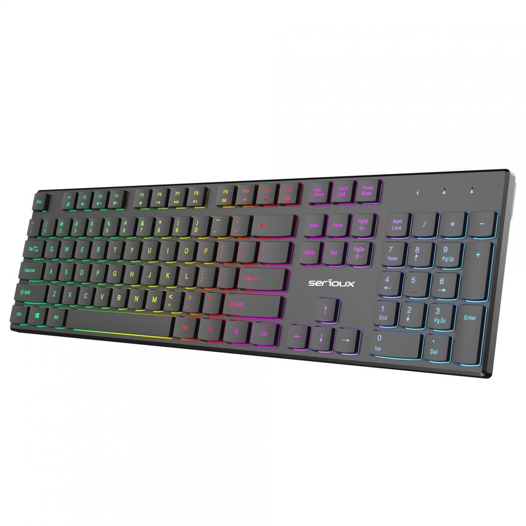 Tastatură office cu iluminare * Mod: USB cu fir * - 5