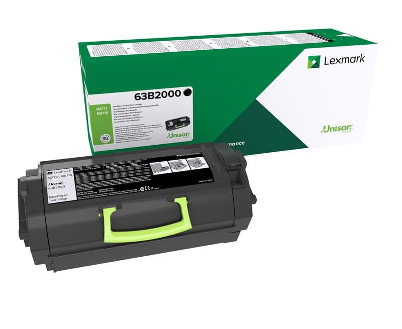 Toner Lexmark 63B2000, black, return program , 11k, MX717de,MX718de.