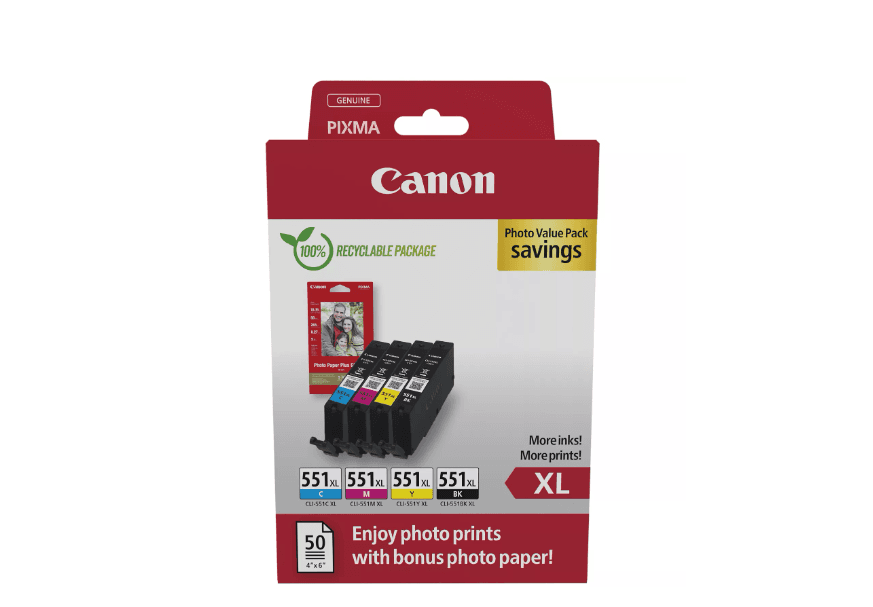 CANON pachet cerneala CLI-551xl Photo value pack, capacitate: black (665