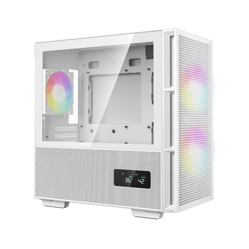 Carcasa DEEPCOOL R-CH360-WHAPE3D-G-1, RGB, Mini Tower, White - 2