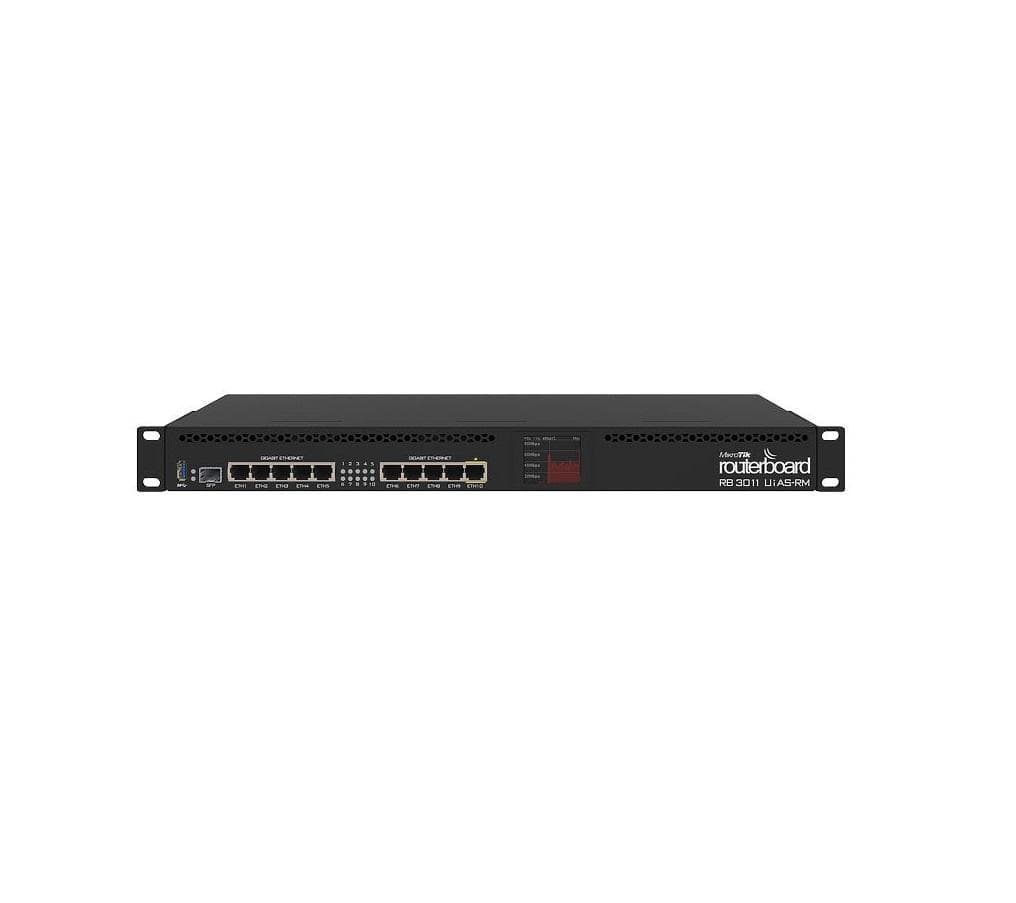 MikroTik RouterBOARD 3011UiAS with Dual core 1.4GHz ARM CPU, 1GB