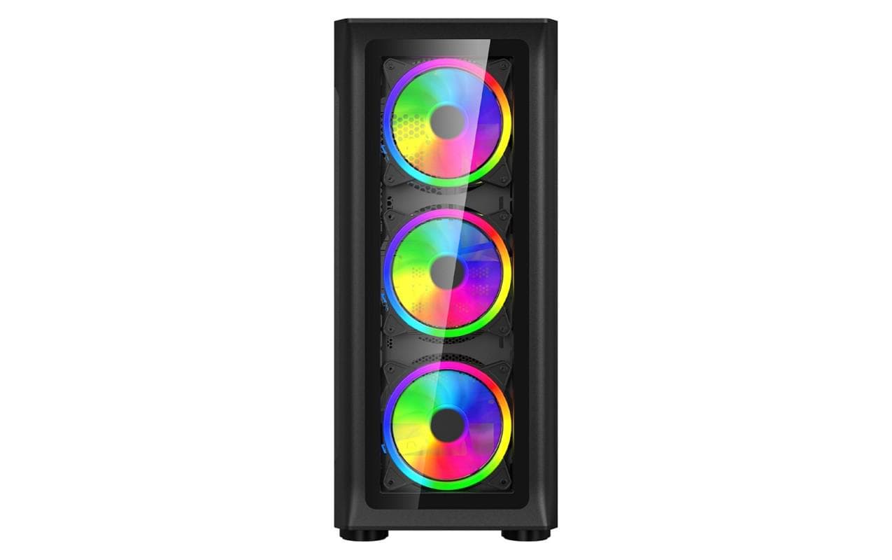 Carcasa Spacer SPCS-GC-SHIELD, RGB, Mid Tower, Black - 3