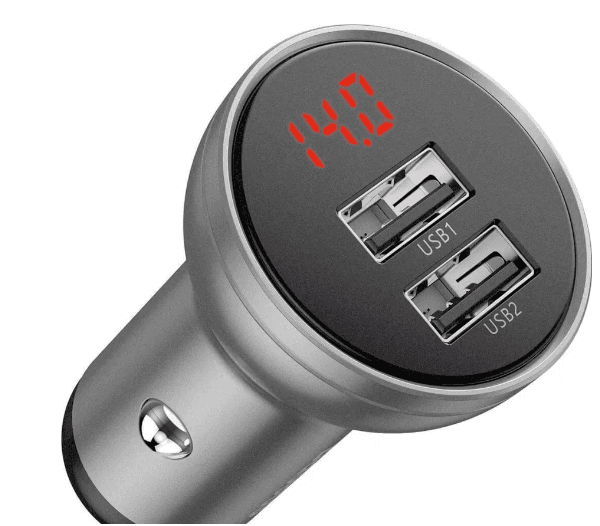 Incarcato auto Baseus Digital Display, 2 x USB Output 5V/4.8A,