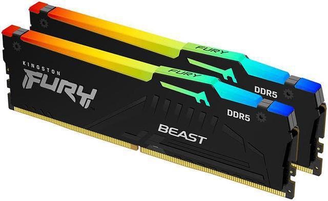 Memorie RAM Kingston FURY Beast RGB, 64 GB DDR5, 6400