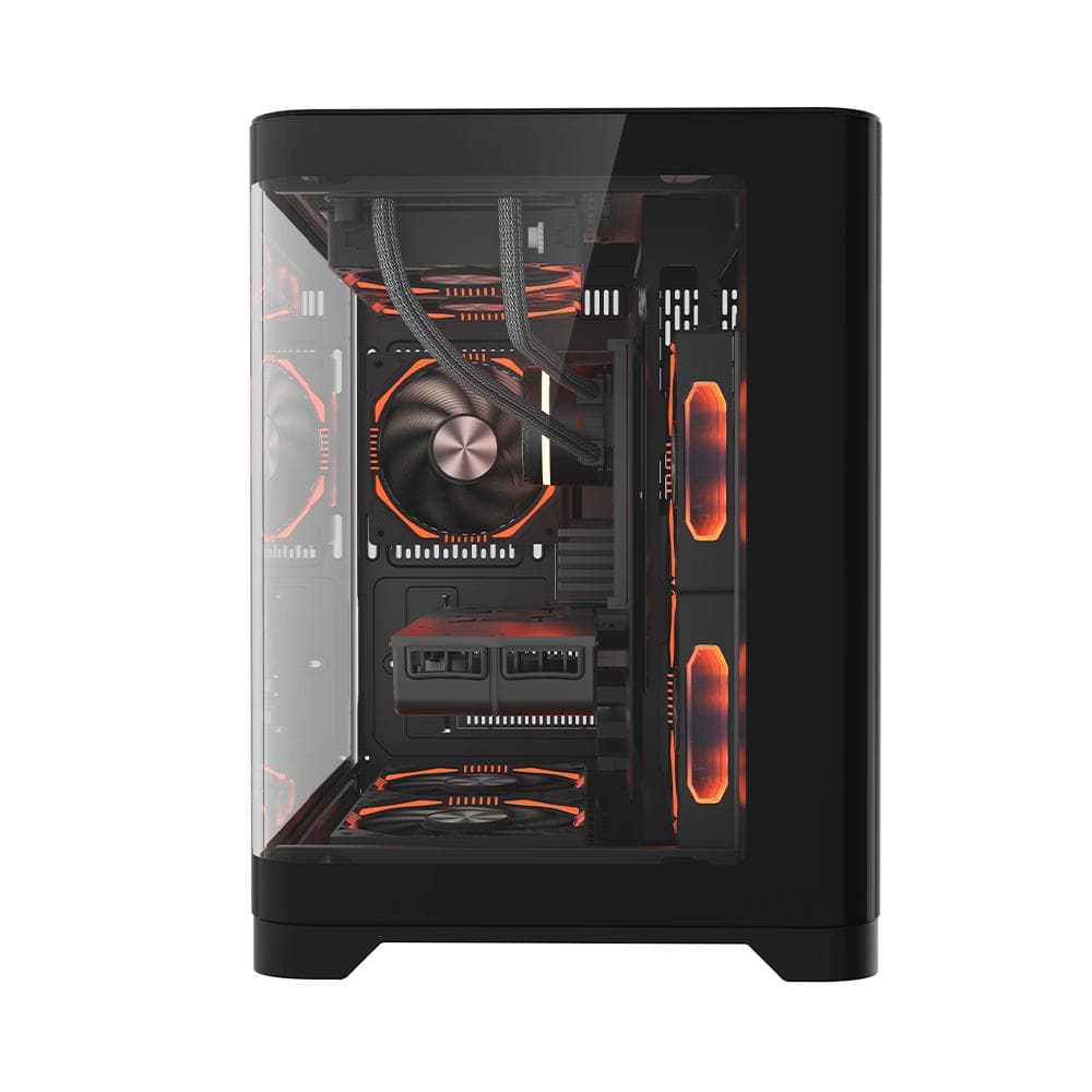Carcasa 1st PLAYER UV5 Black, RGB, Cube Tower, Black - 4