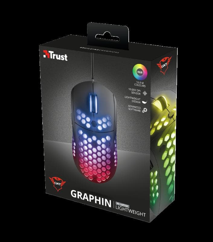 Mouse Trust GXT 960, Graphin Ultra-lightweight Gaming Mouse, negru - 14