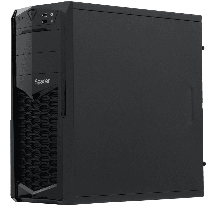 Carcasa Spacer Krypton, Mid Tower, Black - 2