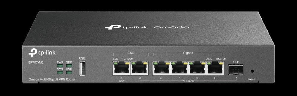 "Omada Multi-Gigabit VPN Router PORT: 1× 2.5G RJ45 WAN Port,
