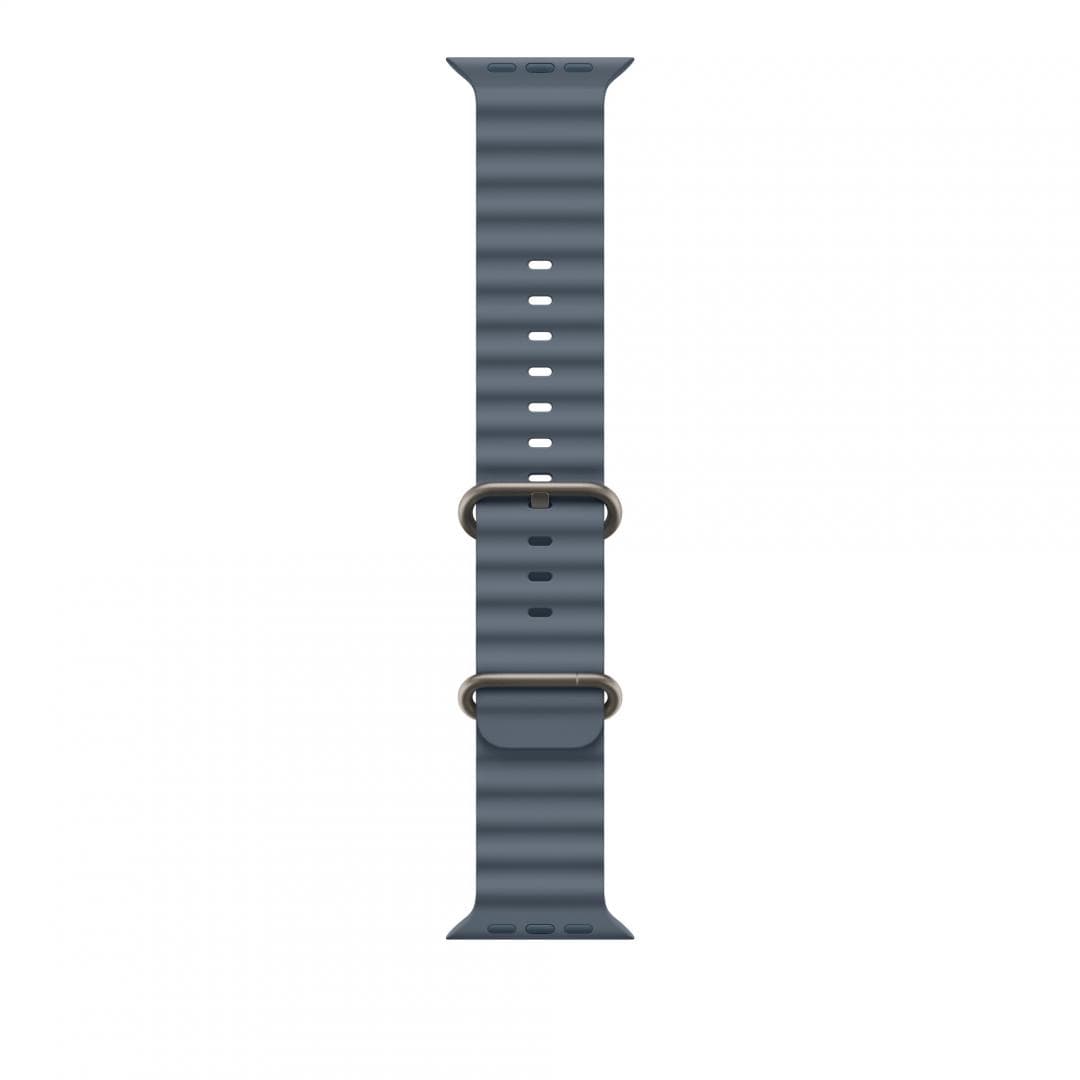 Apple Watch 49mm Anchor Blue Ocean Band Extension - Natural Titanium Finish