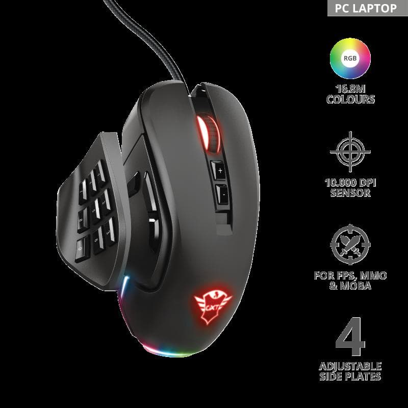 Mouse Trust GXT 970, Gaming Mouse, negru - 8