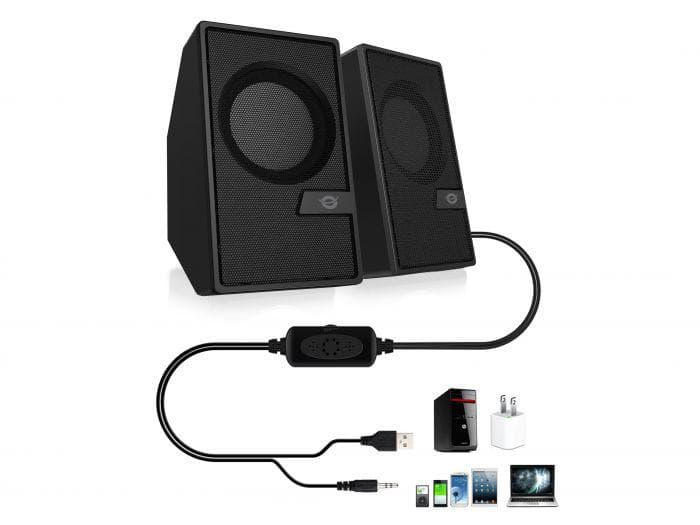 CONCEPTRONIC BJORN02B 2.0-Channel Computer Speaker with Bluetooth, 6W, 63 x - 3