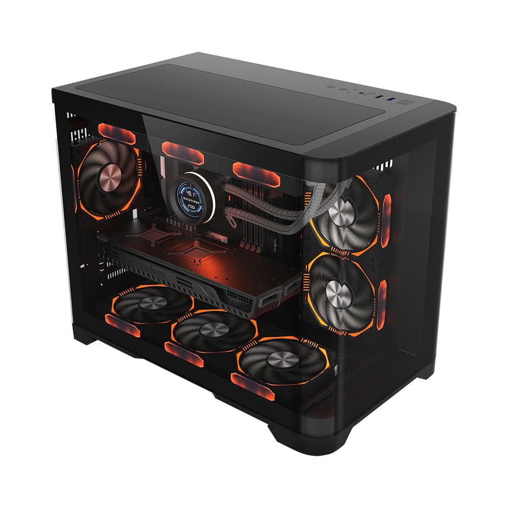 Carcasa 1st PLAYER UV6, RGB, Cube Tower, Black