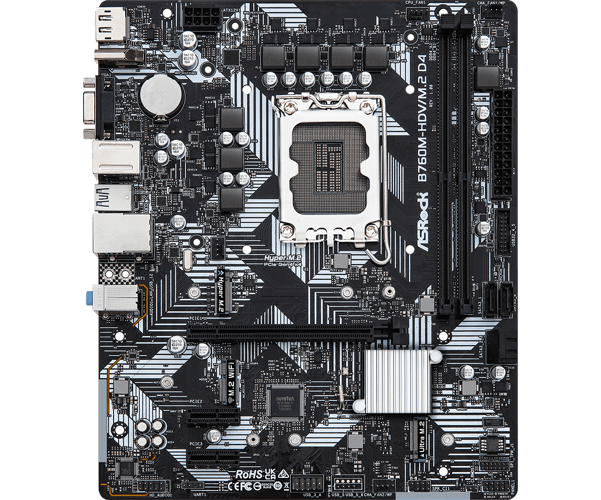 Placa de baza ASRock B760M-HDV/M.2 D4, Socket 1700, DDR4, Micro-ATX - 2