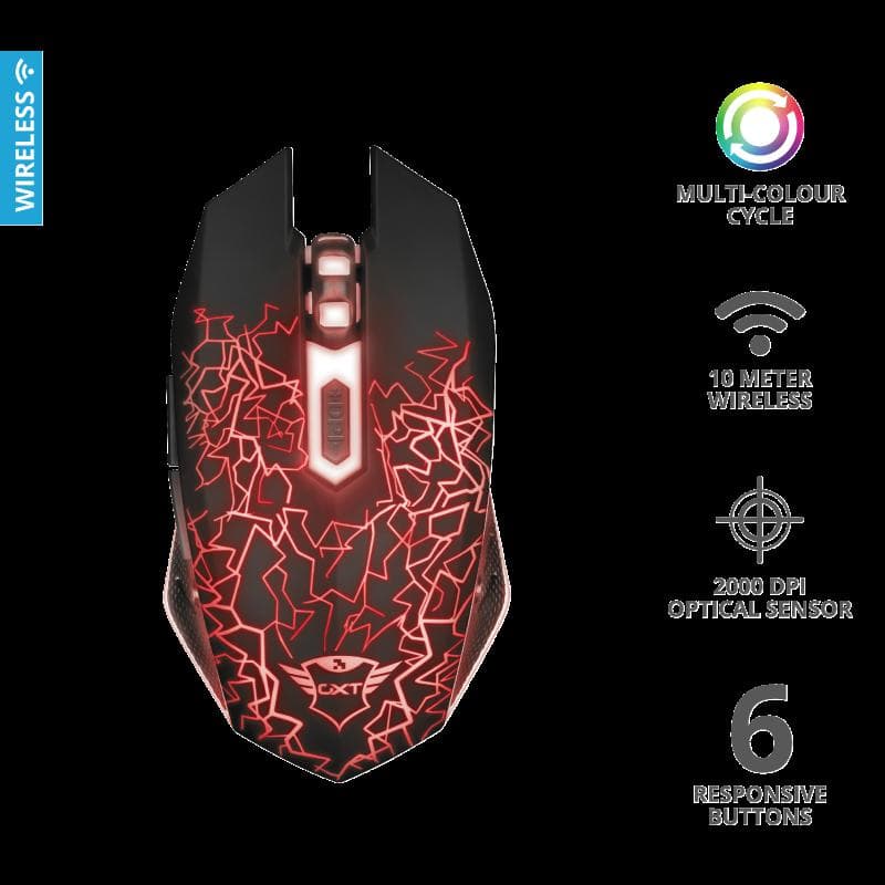 Mouse Trust GXT 107 Izza, Wireless Gaming, negru - 2
