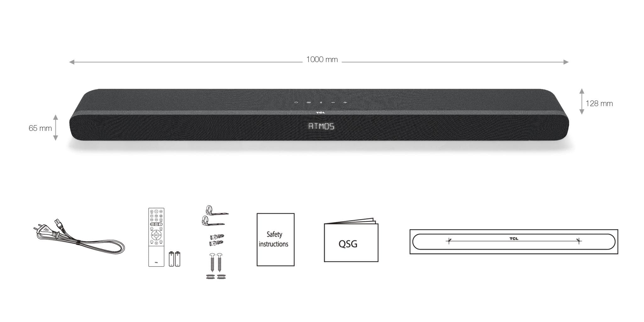 Soundbar TCL TS8111, 260w, 2.1 canale, Difuzor central + subwoofer, - 4