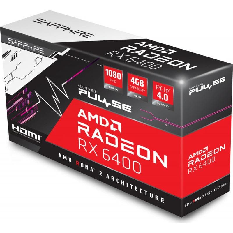 Placa video Sapphire Radeon RX 6400, 4GB GDDR6, PCI Express - 2