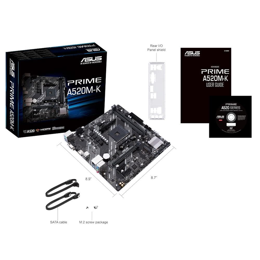Placa de baza ASUS PRIME A520M-K, Socket AM4, DDR4, Micro-ATX - 2