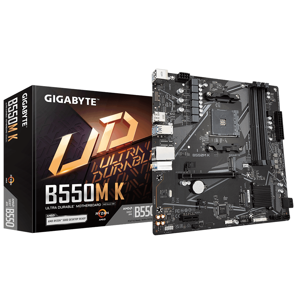 Placa de baza Gigabyte B550M K, Socket AM4, DDR4, Micro-ATX