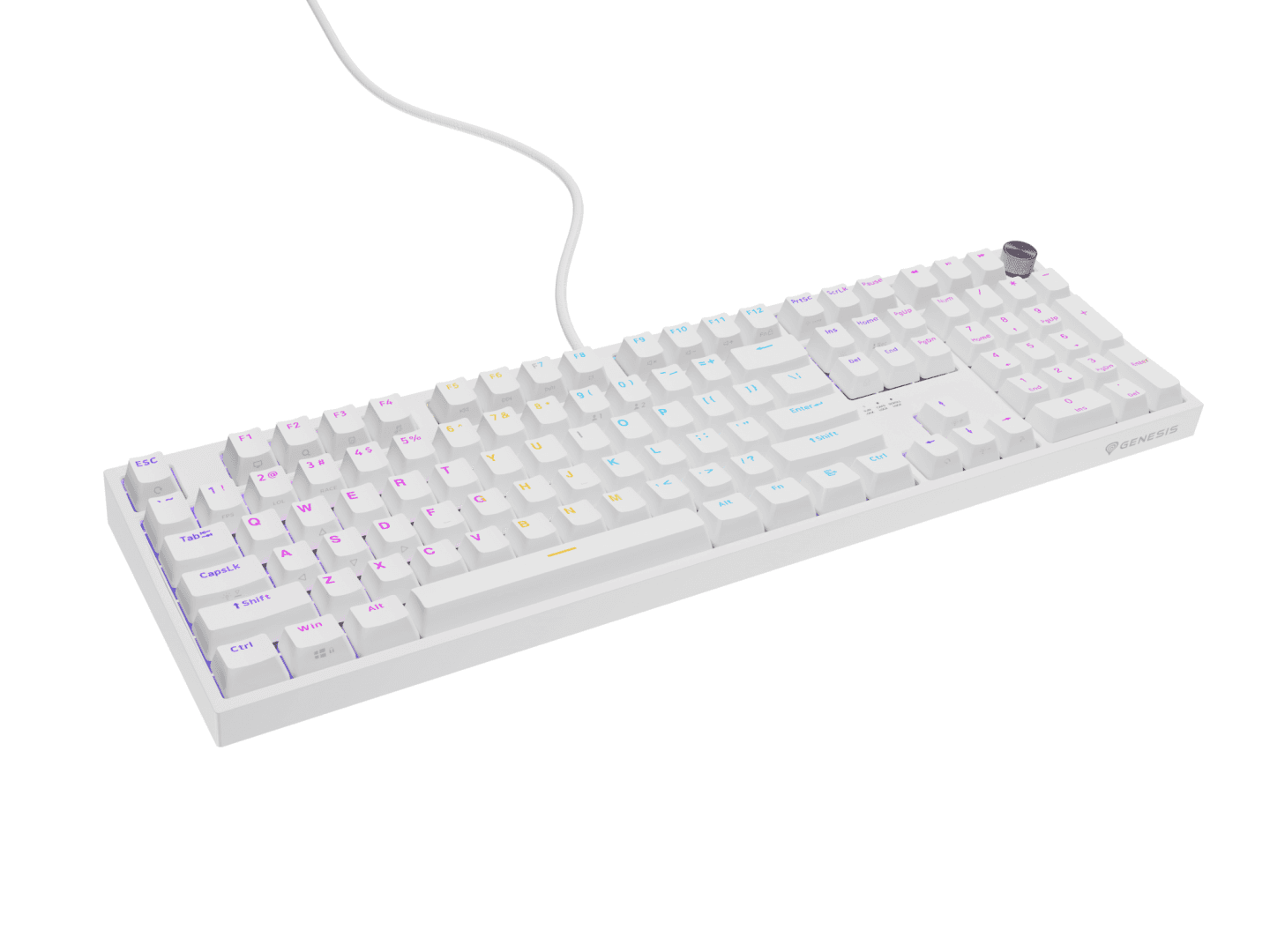 Tastatura gaming mecanica cu fir Genesis Thor 404, iluminare RGB,