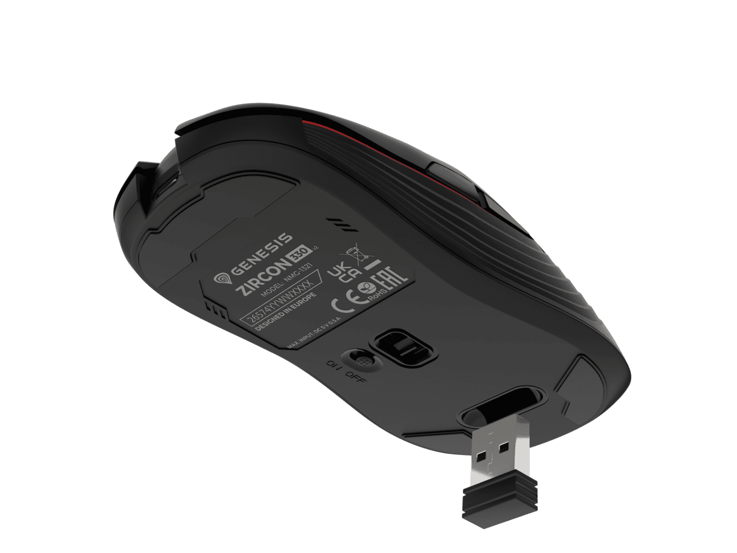 Mouse gaming wireless Gensesis Zircon 330, interfata USB, 3600 DPI, - 5
