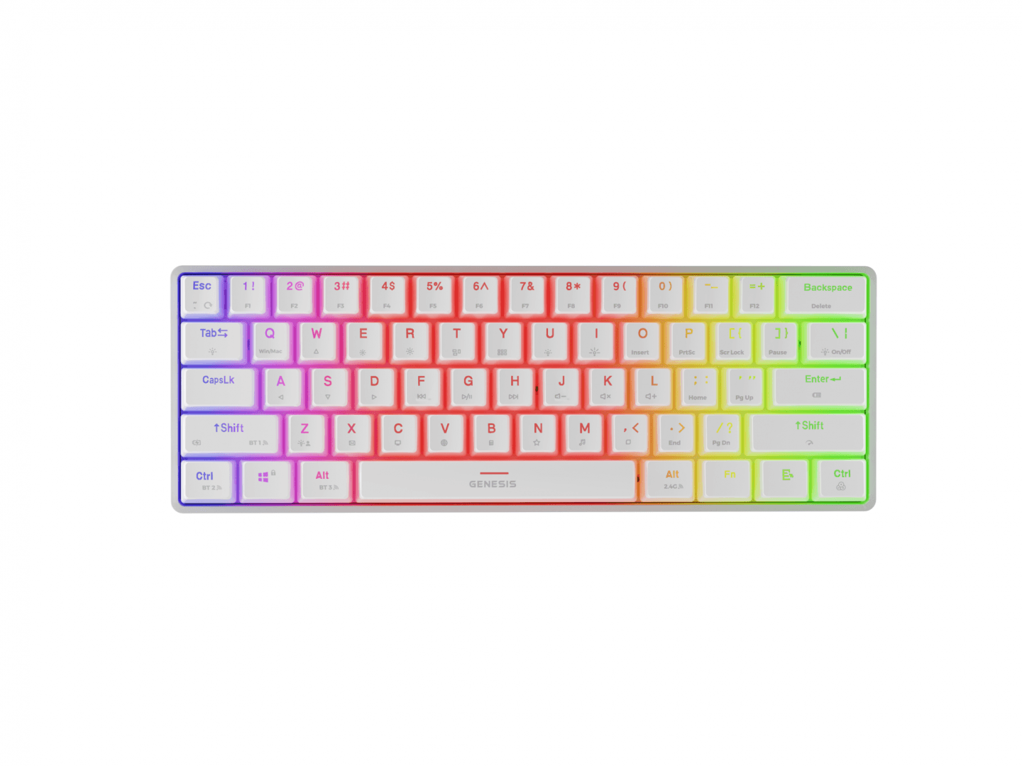 Tastatura gaming mecanica wireless Genesis Thor 660 G2 60%, iluminare