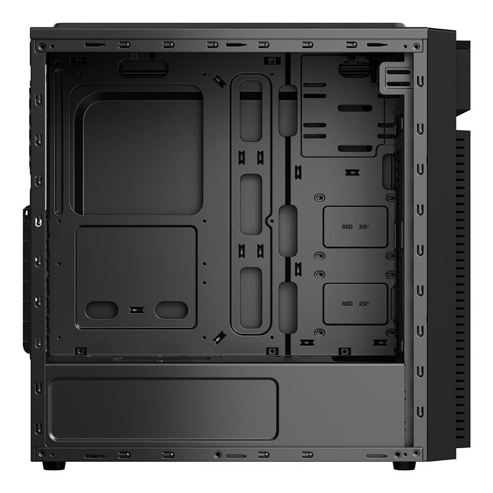 Carcasa Spacer SPCS-GC-TOP-GLASS, Mid Tower, Black - 5