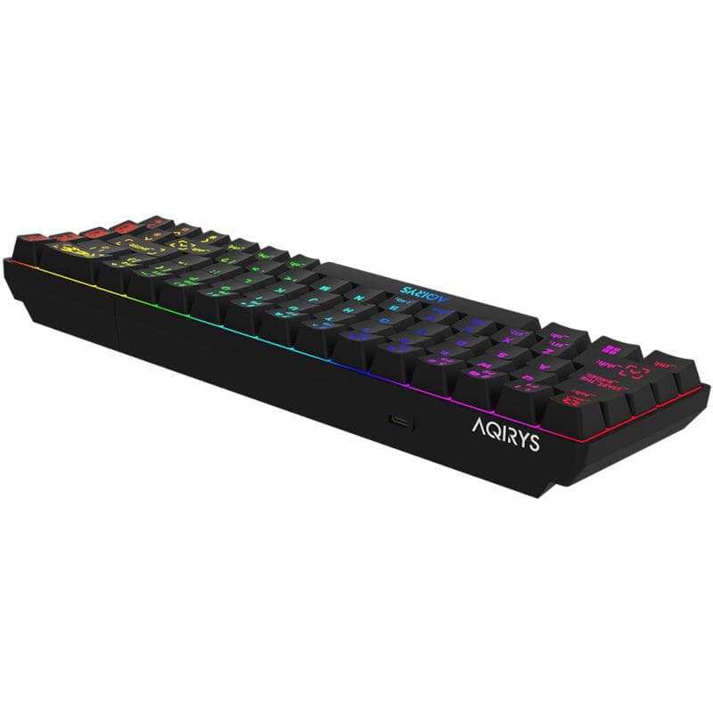 Tastatura mecanica 65% AQIRYS Mira, wireless/bluetooth/wired, switch-uri Outemu Red, 68 - 4