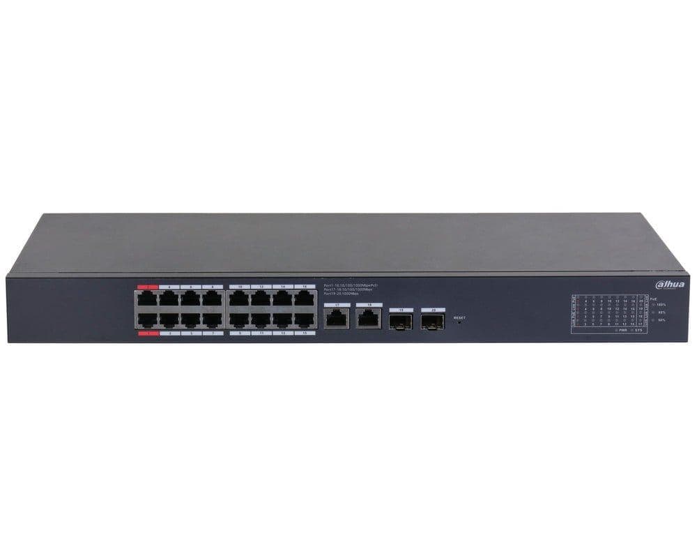 Switch Dahua 18 porturi, gigabit, 2 porturi SFP, 16 porturi - 3