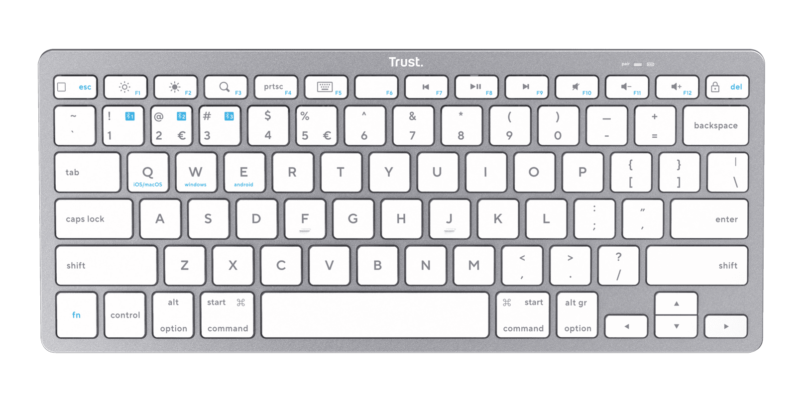 Tastatura Trust Wireless, numar taste 85, alb - 3