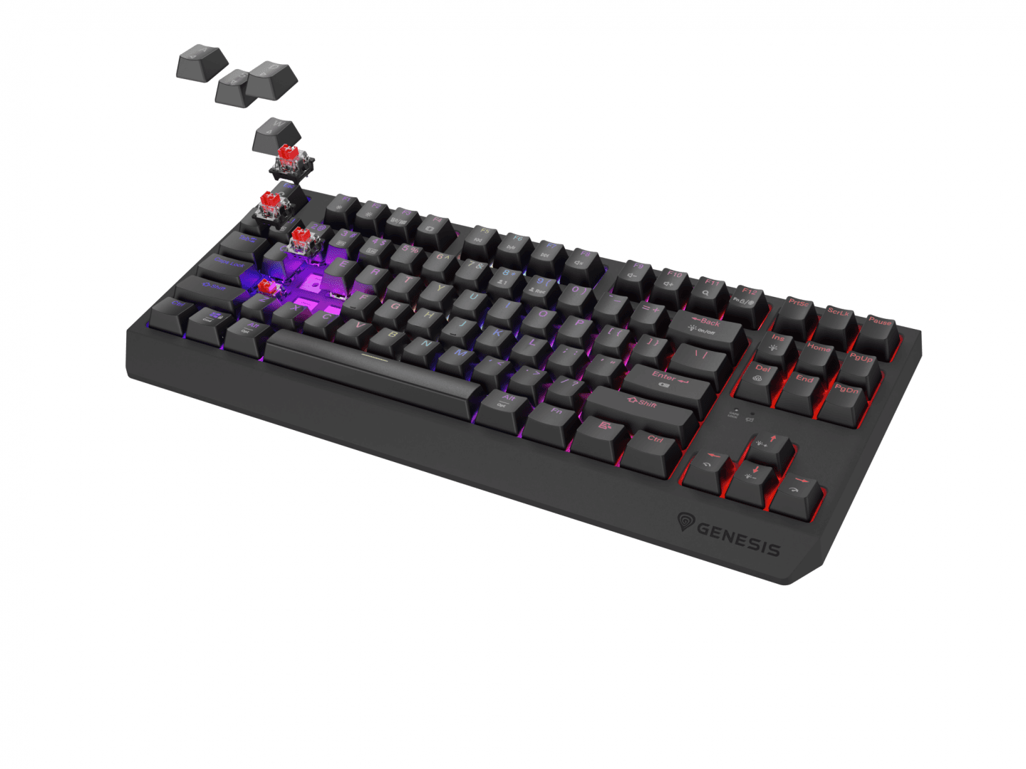 Tastatura gaming mecanica wireless Genesis Thor 230 TKL, iluminare RGB, - 8