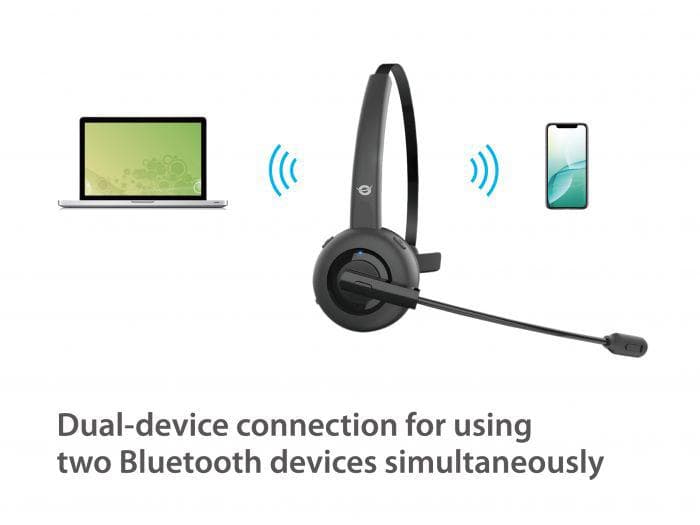 Casti Mono-casca CONCEPTRONIC POLONA03BD, Fara Fir, noise-canceling, Negru - 4