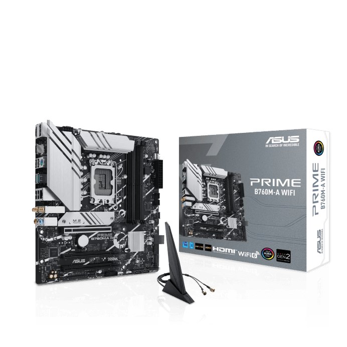 Placa de baza ASUS PRIME B760M-A WIFI, Socket 1700, DDR5,