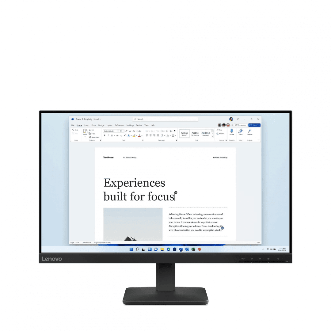 Monitor 23.8" Lenovo L24-4e, LED, In-Plane Switching, 1920x1080; 48Hz –