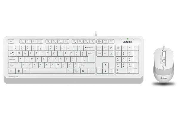 Kit Wired tastatura si mouse A4TECH Fstyler FM10+FK10, Alb