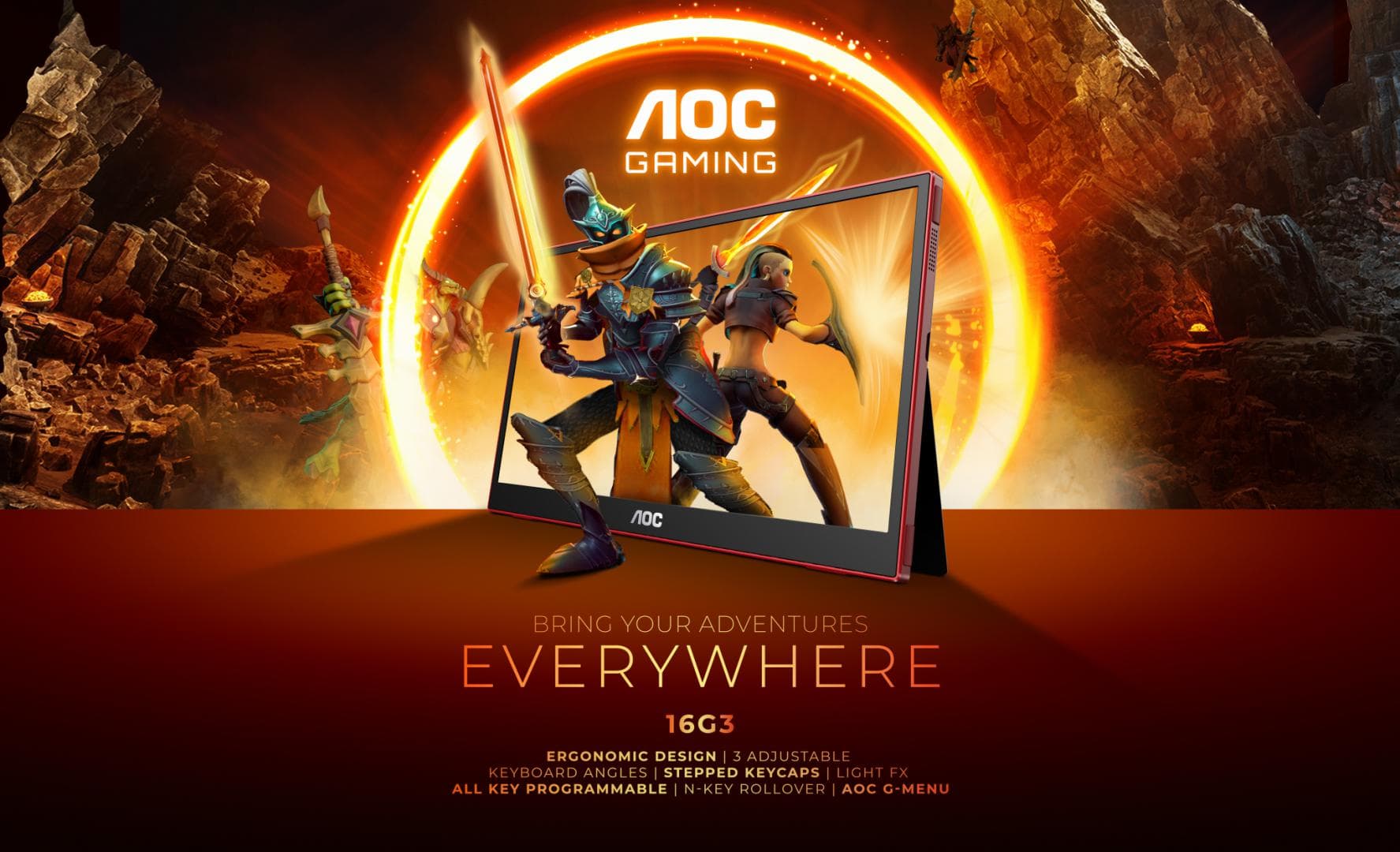 Monitor AOC 15.6" 16G3 - 12