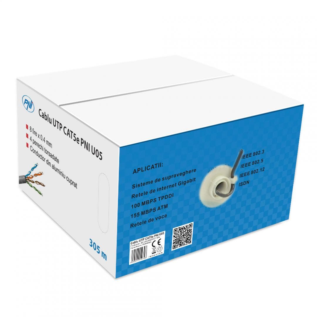 Cablu UTP CAT5e PNI U05 cu 4 perechi pentru internet - 4