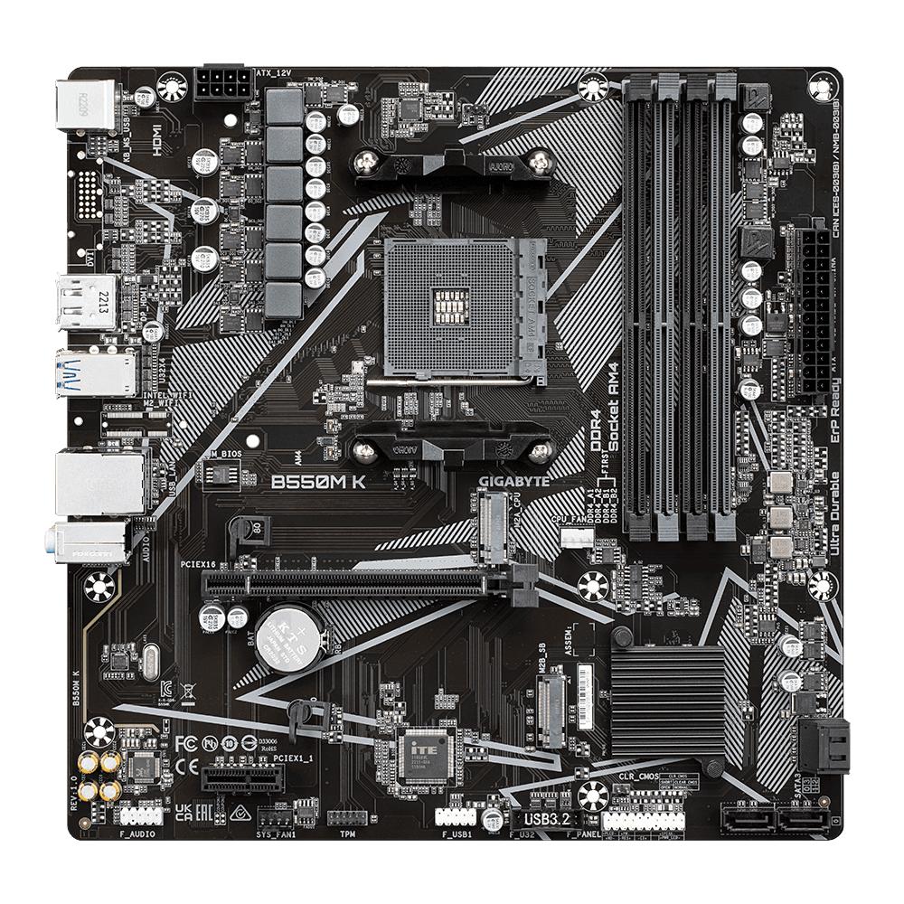Placa de baza Gigabyte B550M K, Socket AM4, DDR4, Micro-ATX - 2