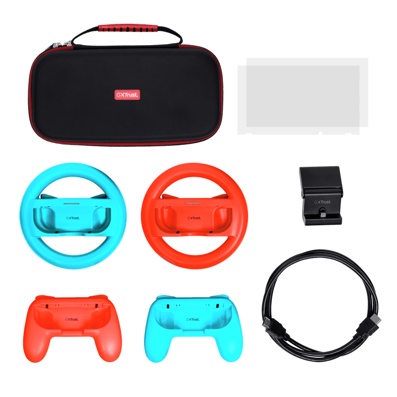 Pachet accesorii Trust pentru conosola Nintendo Switch, pachetul contine: husa - 2