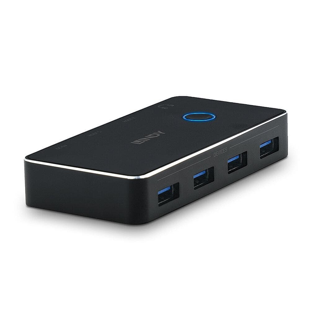 Switch USB Lindy, 4 porturi USB 3.0 2:4, latime de - 5