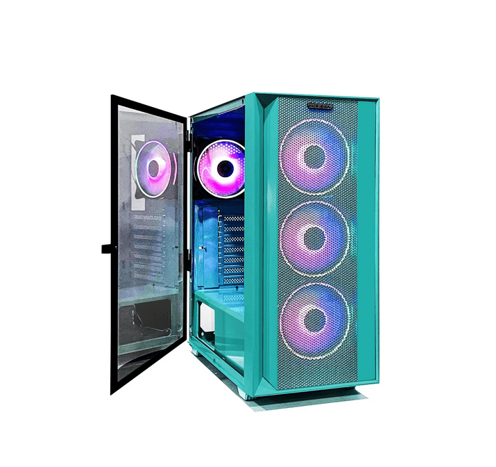 Carcasa PRO GAMING Jungle, RGB, Mid Tower, Verde - 3