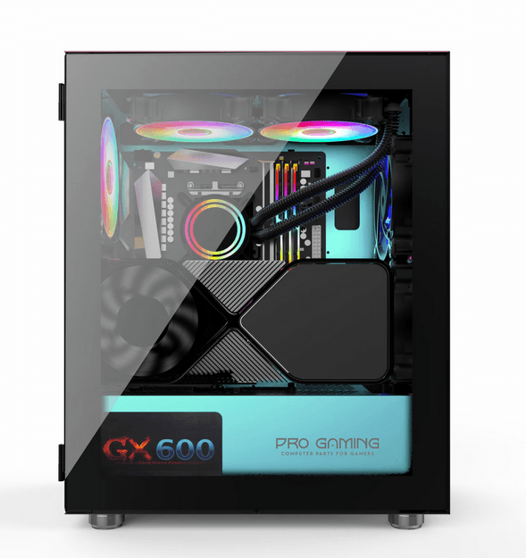 Carcasa PRO GAMING MYRMIDON, Mini Tower, Verde - 2