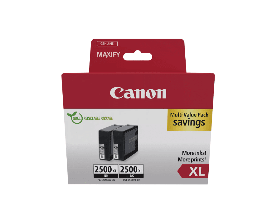 CANON pachet cartuse cerneala PGI-2500XL BLACK 2-PACK, capacitate: 2x black