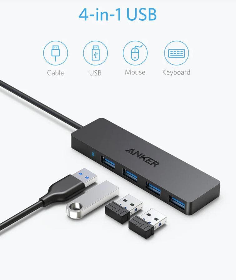HUB USB Anker 4-in-1, porturi: 4 x USB 3.2 gen - 2