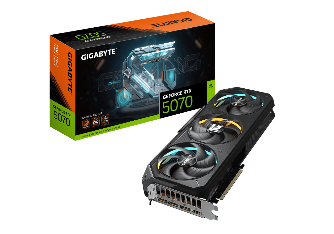 Placa video Gigabyte GeForce RTX 5070 GAMING, 12GB GDDR7, PCI - 2