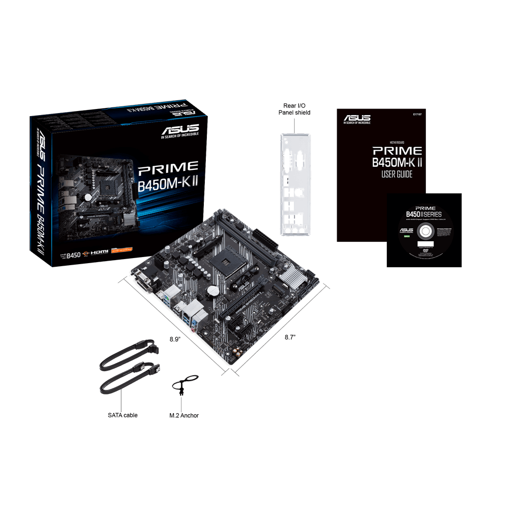 Placa de baza ASUS Prime B450M-K II, Socket AM4, DDR4, - 3