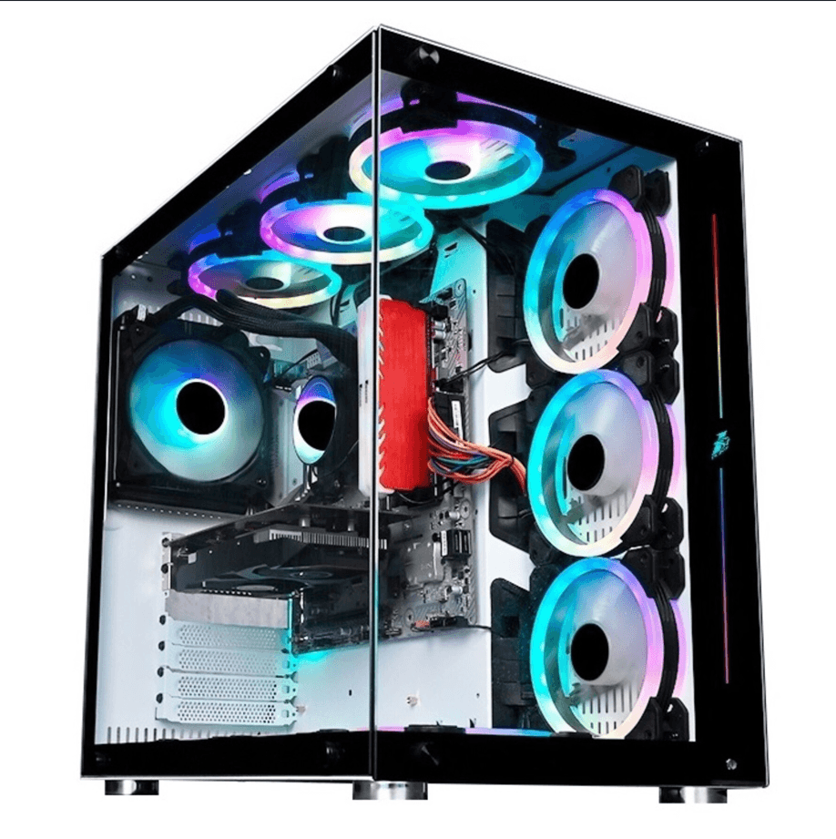 Carcasa 1STPLAYER SP8-WH, RGB, Mid Tower, White