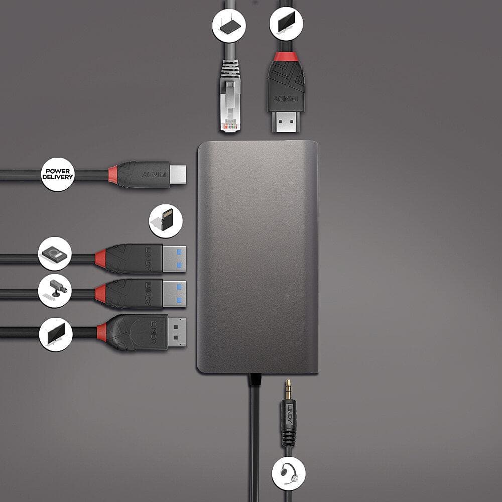 Mini Docking Station Lindy USB 3.2 Type C - 4K - 4