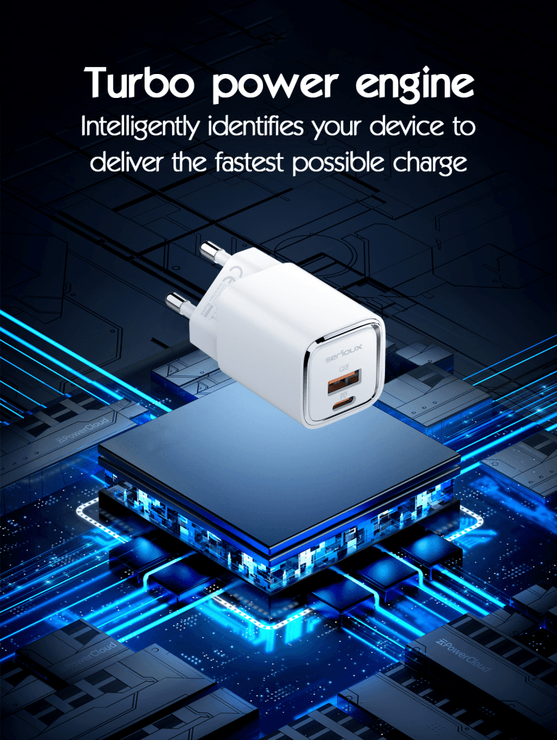 Incarcator retea Serioux 30W Quick Charge, Intrare AC100-240V~ 50/60Hz 0.7A - 10